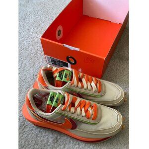 NIKE LD Waffle sacai CLOT Orange Blaze Sneakers Mens 5/Womens 6.5 DH1347-100